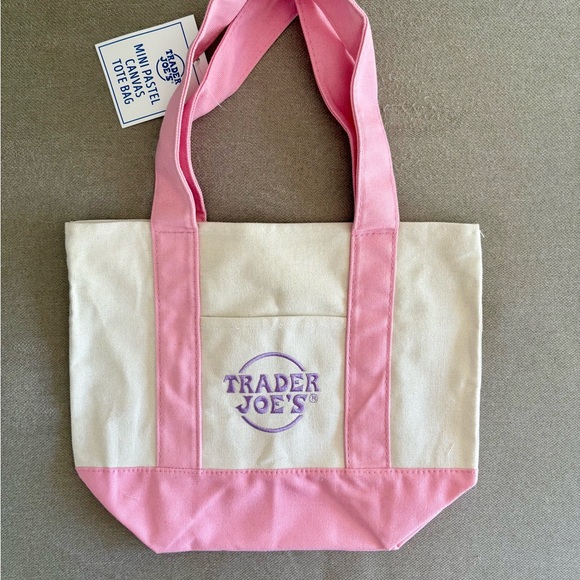 Trader Joe's Mini Pastel Tote Bags - Complete Set - Picture 2 of 5